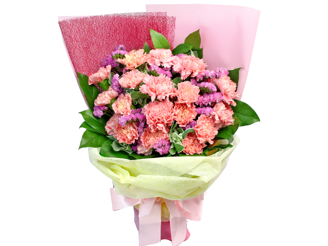 香港花店母亲节送花 - Carnations Bouquet F - L182361 Photo