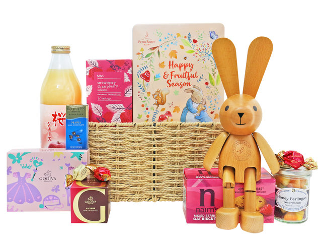 Wine n Food Hamper - Wooden Rabbit Gift Hamper A5 - ER0229A5 Photo